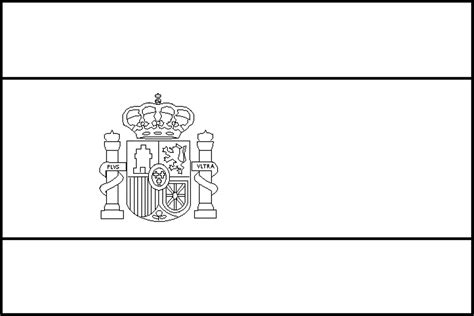 flag spain to color in
